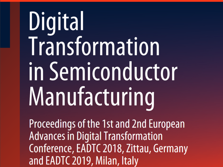 [Translate to Tschechisch:] Abbildung eines Buchtitels: "Digital Transformation in Semiconductor Manufacturing"